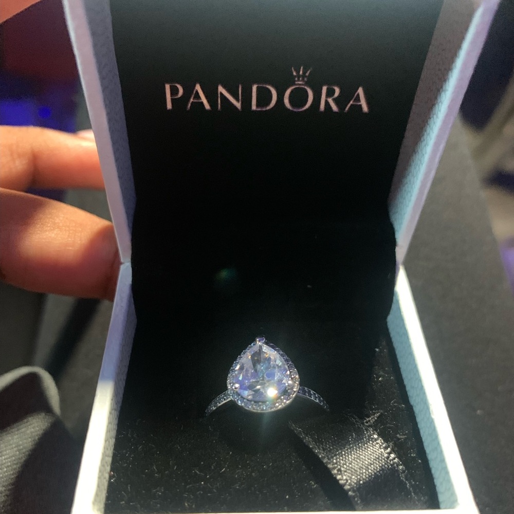 Literally brand new pandora ring perfect promise ring size 7.5 comes with box